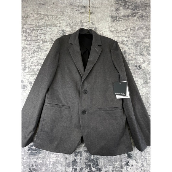 Mizzen+Main Other - Mizzen‎ Main Mens S Parker Suit Blazer Herringbone Gray Performance Modern NWT